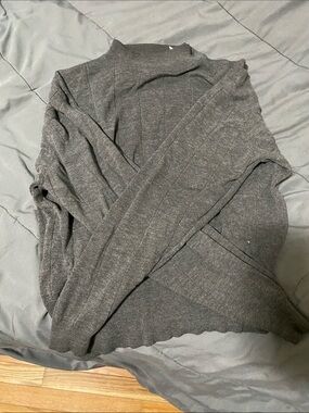 Geoffrey Beene Gray Ribbed Long-Sleeve Sweater